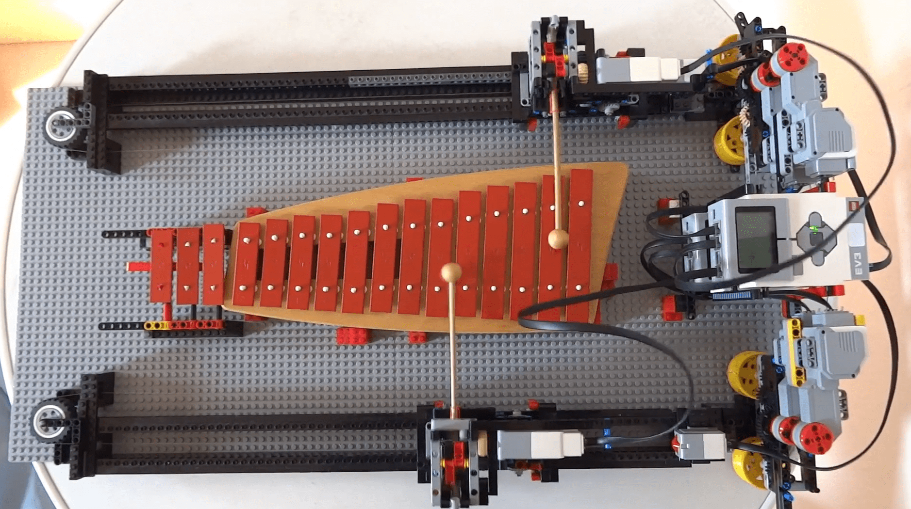 Ansicht des Roboters von oben